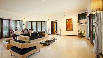 Villa Premium, accÚs piscine, vue piscine | Salle de séjour