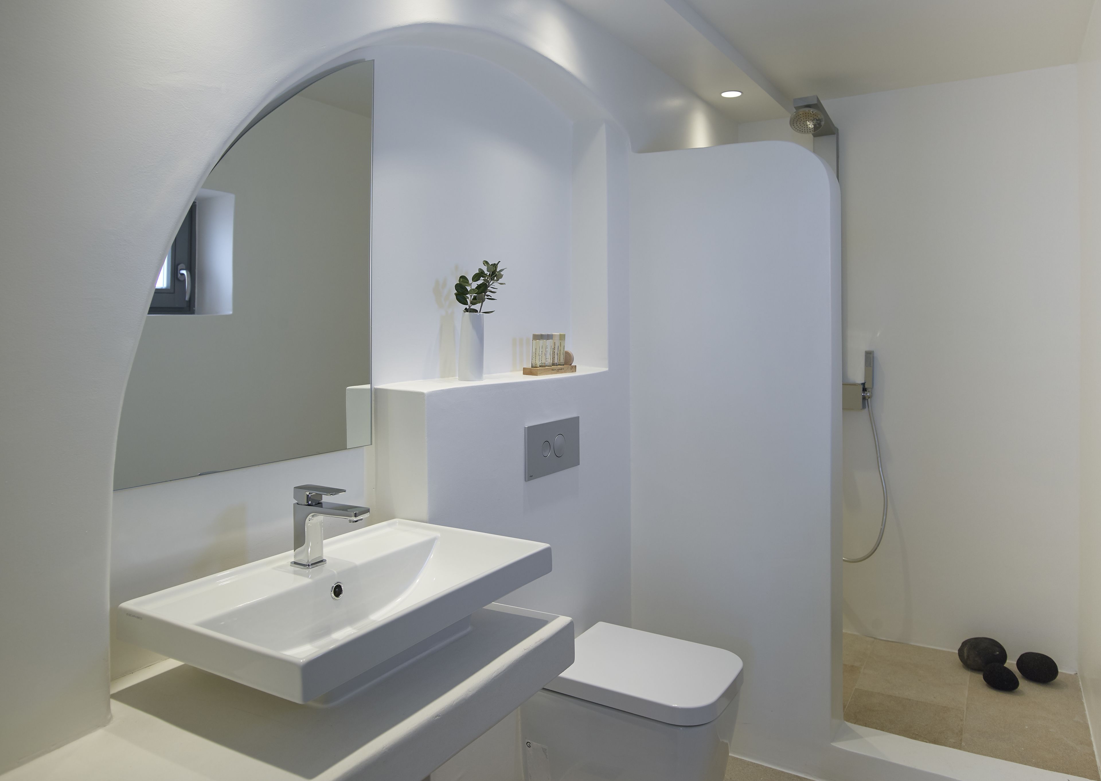 shower, designer toiletries, hair dryer, bathrobes