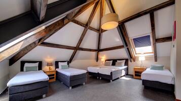 Family Room, Non Smoking, Garden View | Down duvets, pillow-top beds, minibar, desk