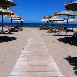 On the beach, beach bar