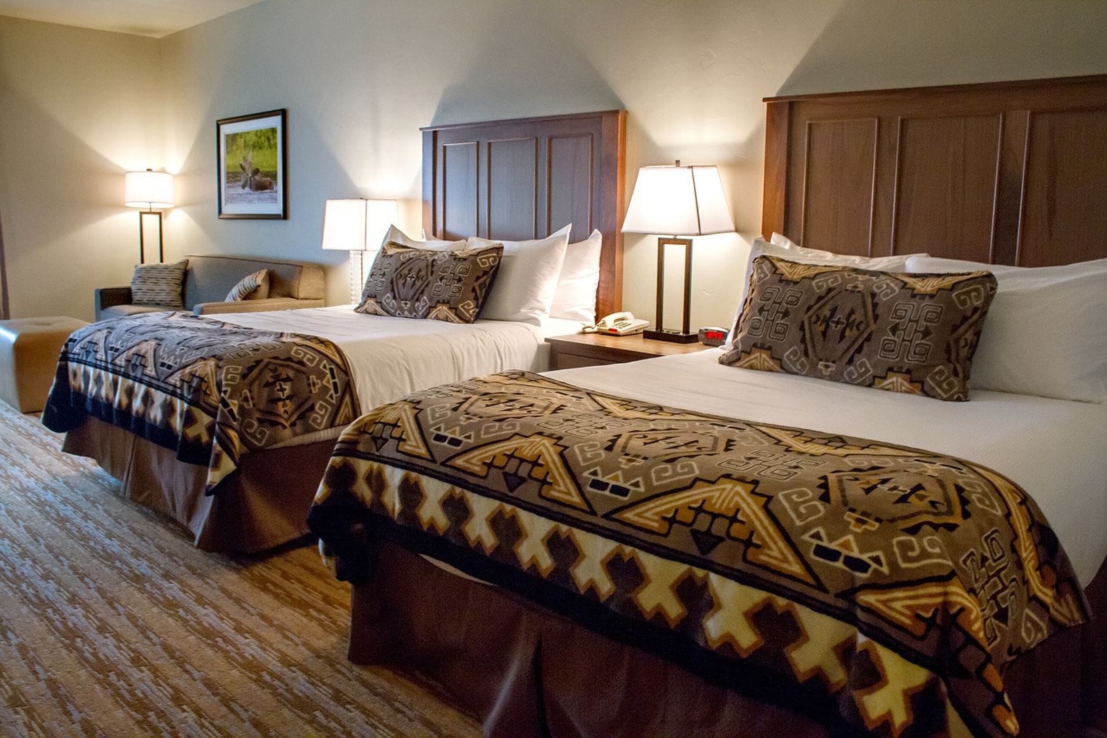 Premium bedding, pillow-top beds, in-room safe, desk