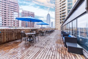 Outdoor banquet area