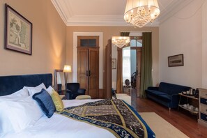 Habitación doble Deluxe, 1 cama Queen size, vista al jardín | 1 habitación, sábanas de algodón egipcio y ropa de cama de alta calidad 