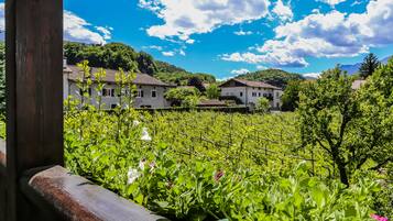 Firemannsrom, balkong, hageutsikt | Utsikt fra balkong