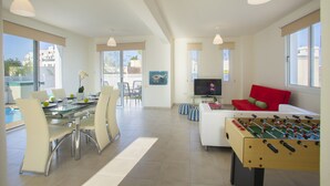 xxxVilla, 3 Bedrooms (Dorothy)xxx | Living area | Flat-screen TV, DVD player - Protaras Dafni Villas (Paralimni)