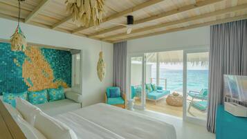 Ocean Pool Villa | Egyptian cotton sheets, premium bedding, down duvets, minibar