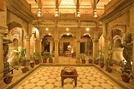 Patio. BrijRama Palace, Varanasi - By the Ganges