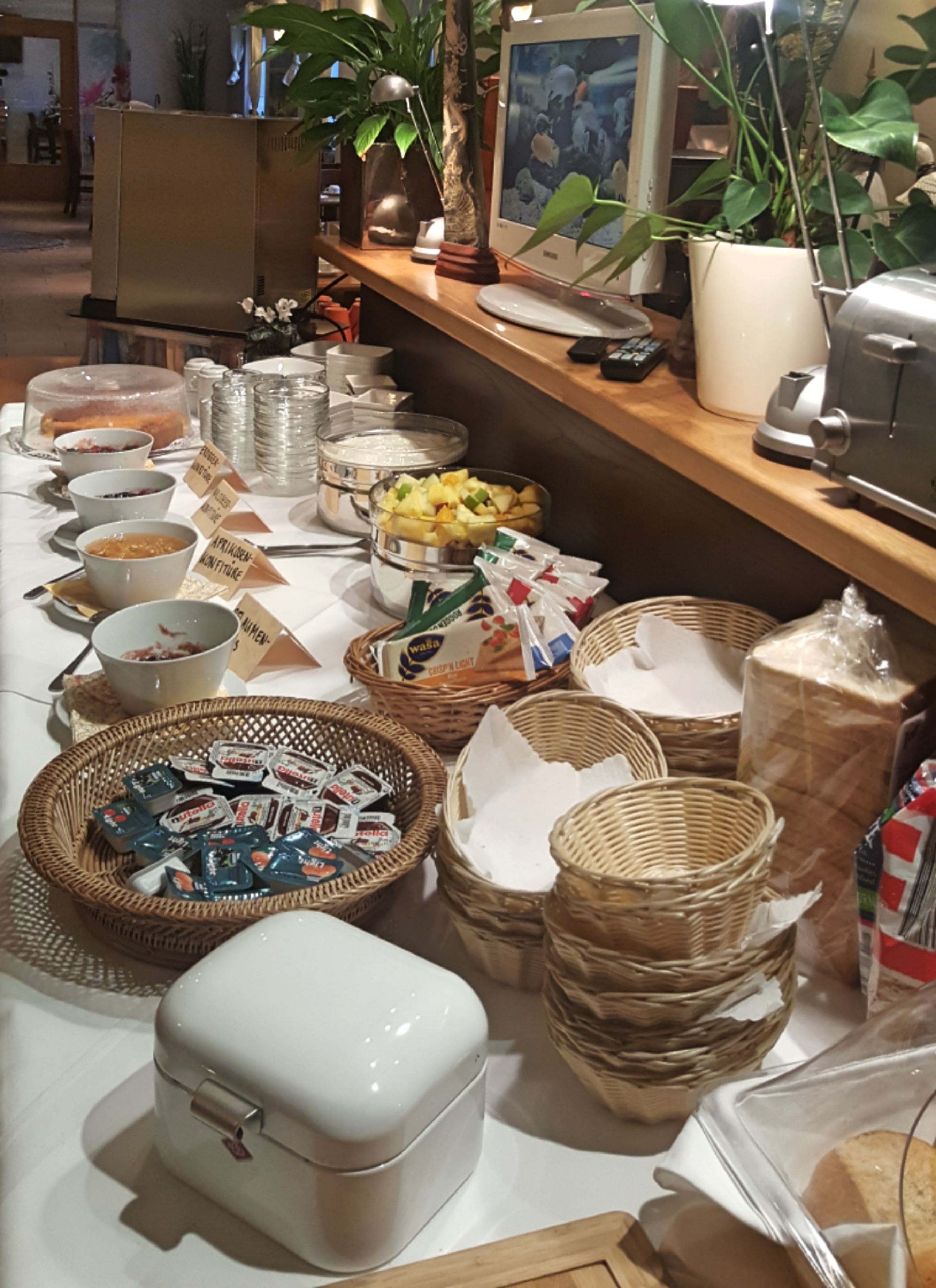 Café da manhã com buffet todos os dias mediante uma taxa