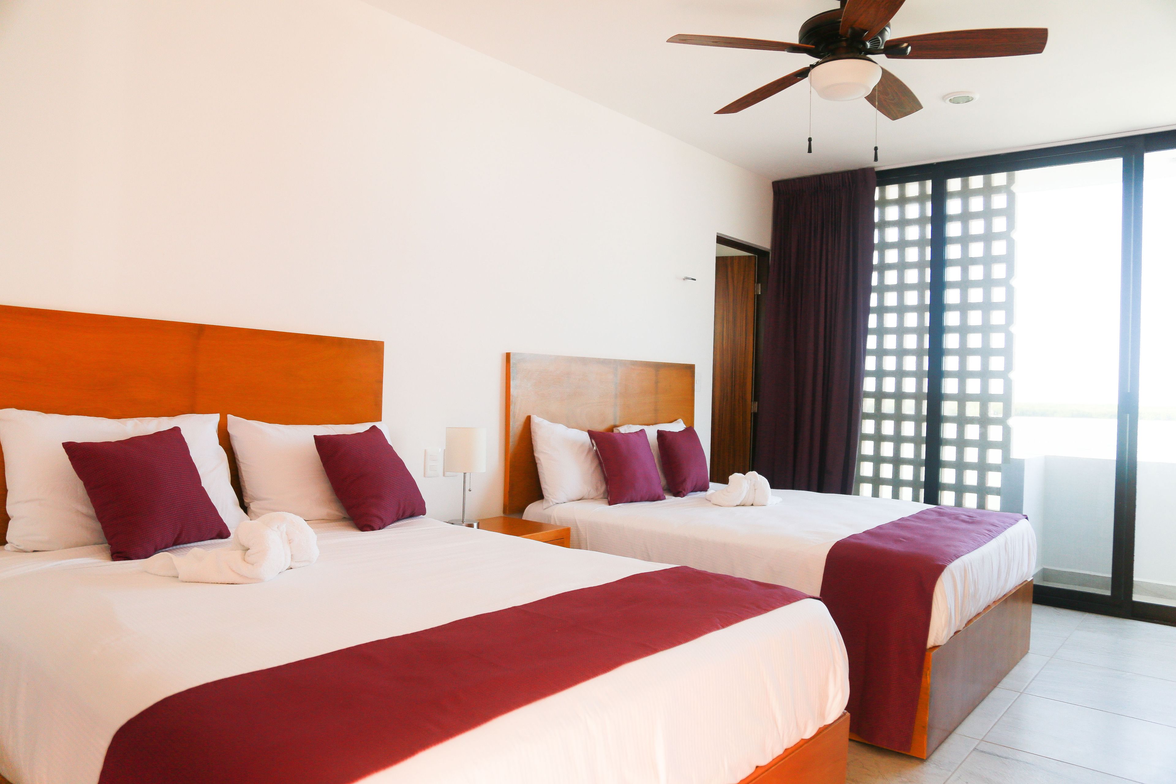 superior room, 2 queen beds, ocean view, oceanfront | in-room safe, desk, free wifi, bed sheets