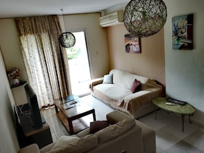 Apartment, 2 Bedrooms, Balcony, Mountain View | Living area | Flat-screen TV - Faneromeni Court (Paphos)