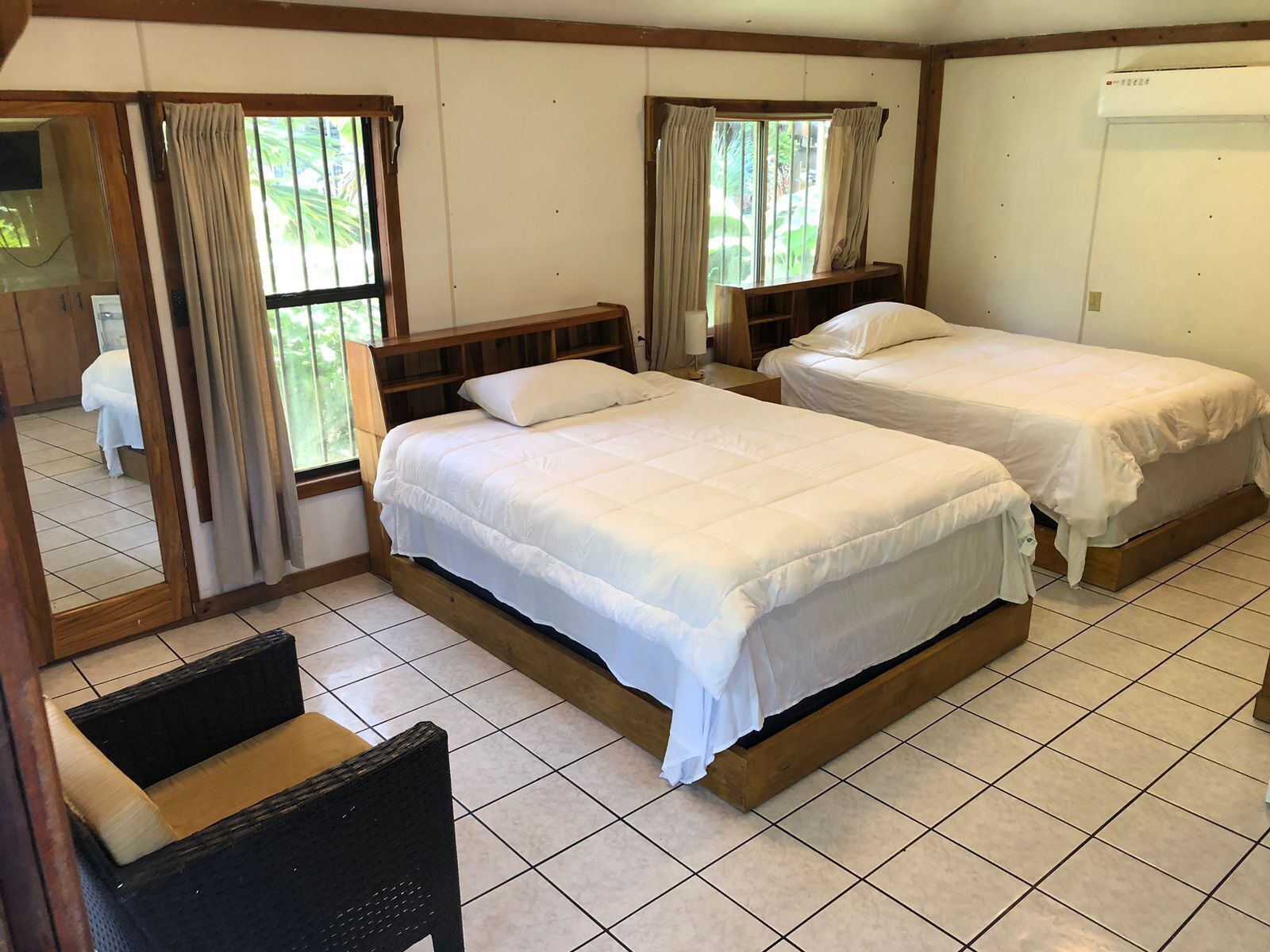 Garden View, Two Double Beds (WE11)