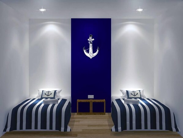 Kamar Twin, kamar mandi umum (Private) | Meja kerja, setrika/meja setrika, dan Wi-Fi gratis