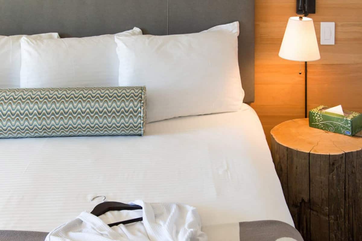 Premier Room, 1 King Bed, Accessible, Lake View, No Pets | 1 bilik tidur, peti besi dalam bilik, meja, langsir/tirai gelap terus