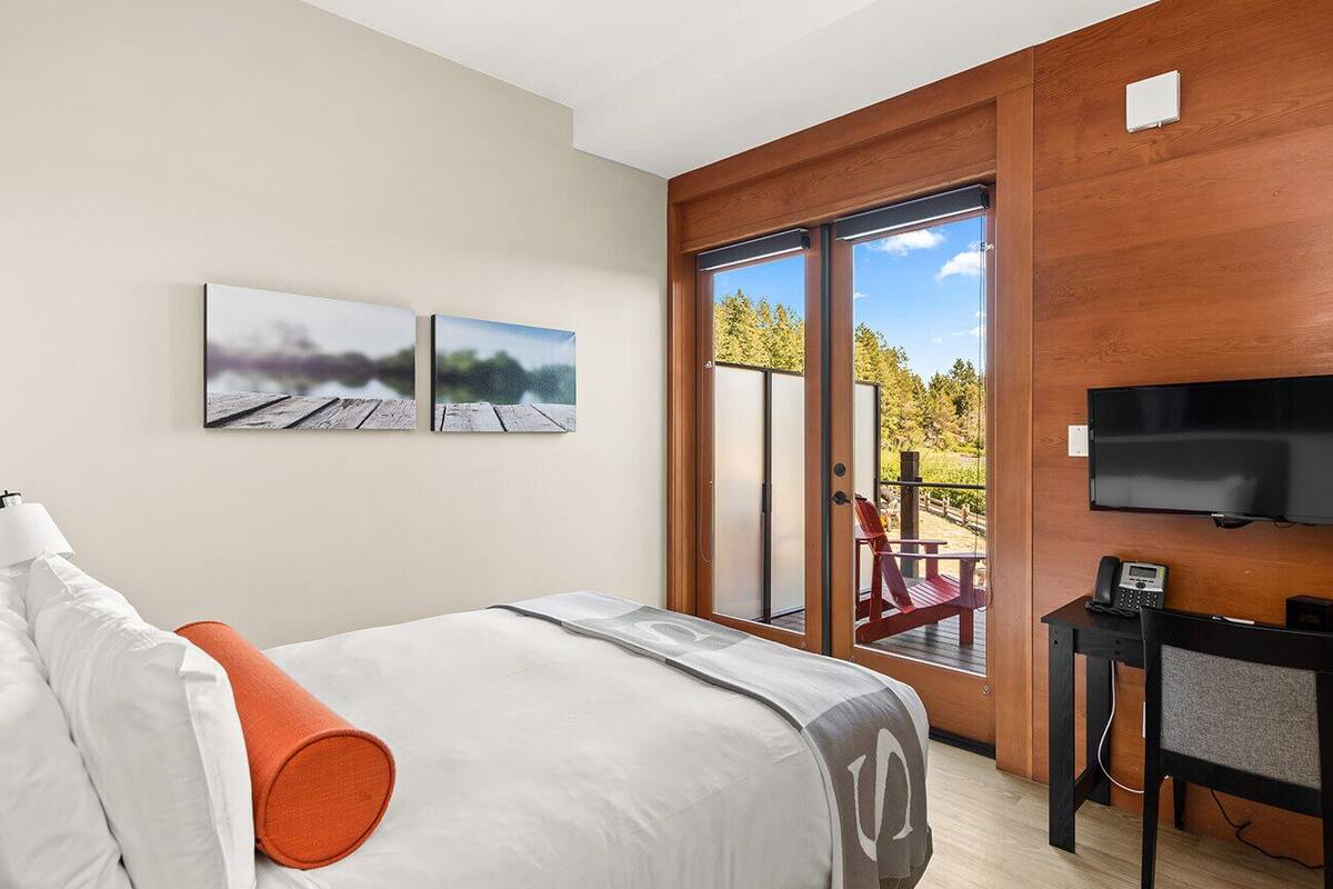 family suite, 2 queen beds, lake view, no pets | 1 bedroom, in-room safe, desk, blackout curtains