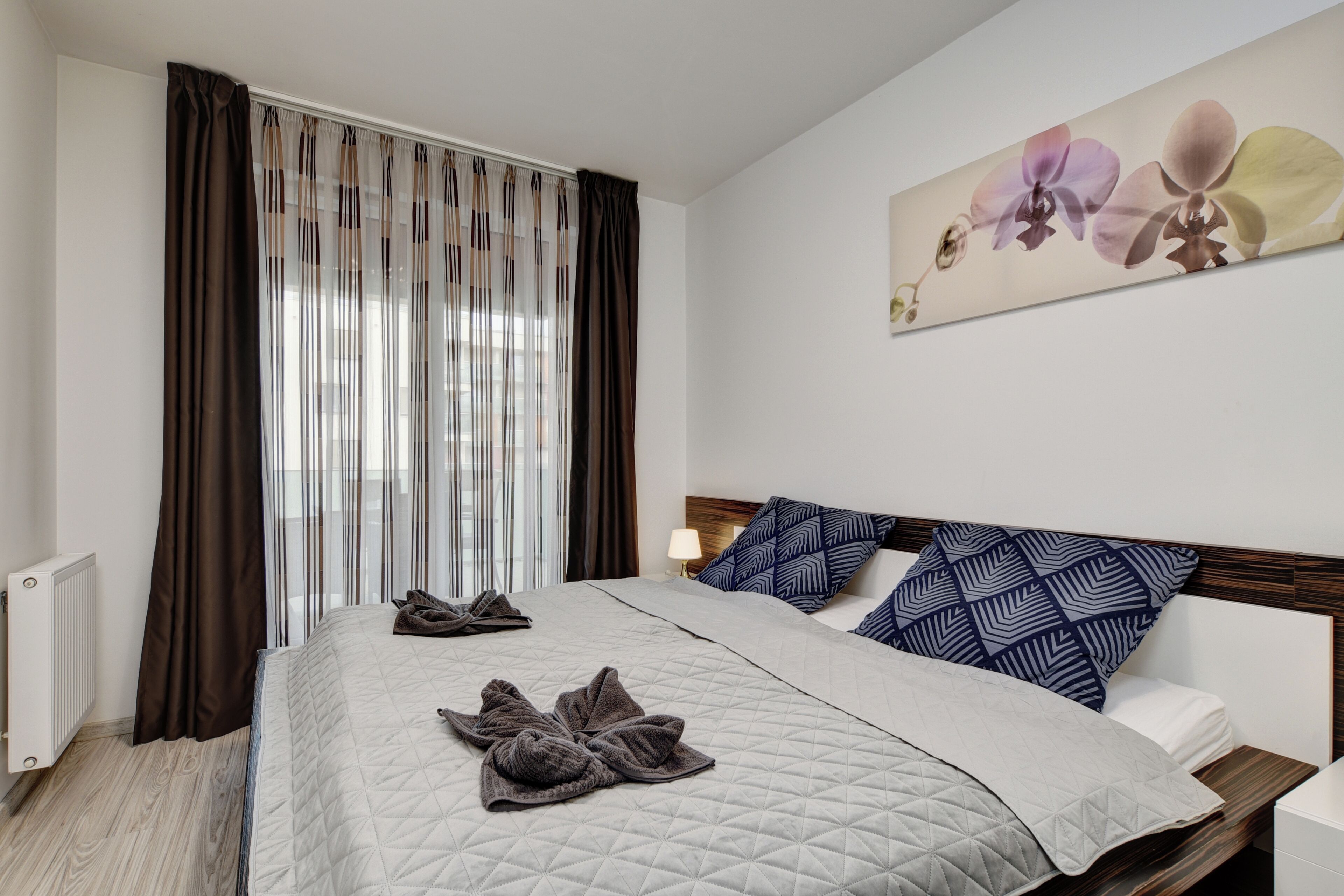 Appartement Supérieur, 2 chambres, vue jardin | Ameublement personnalisé, rideaux occultants, fer et planche à repasser