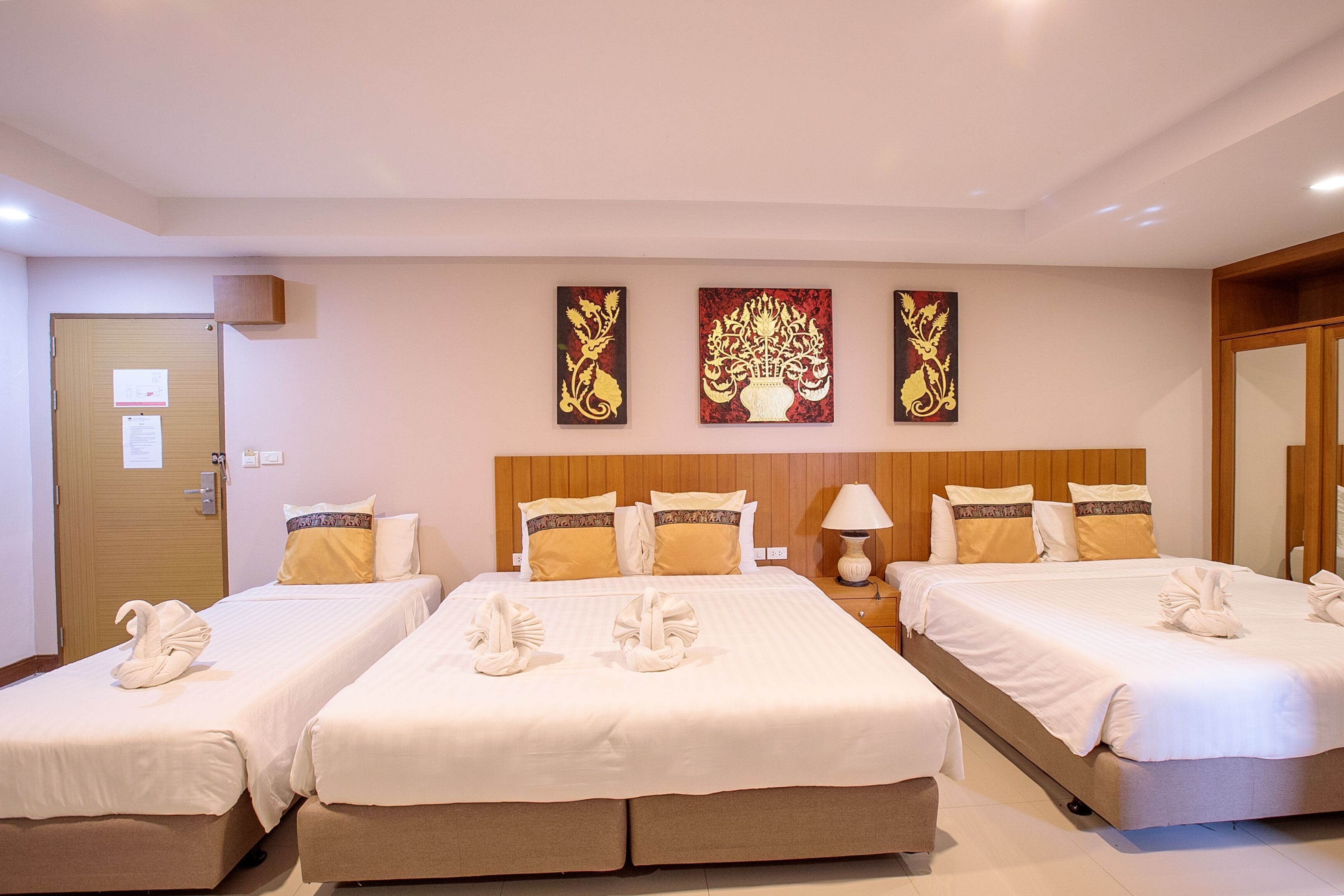 Premium bedding, down comforters, memory foam beds, minibar