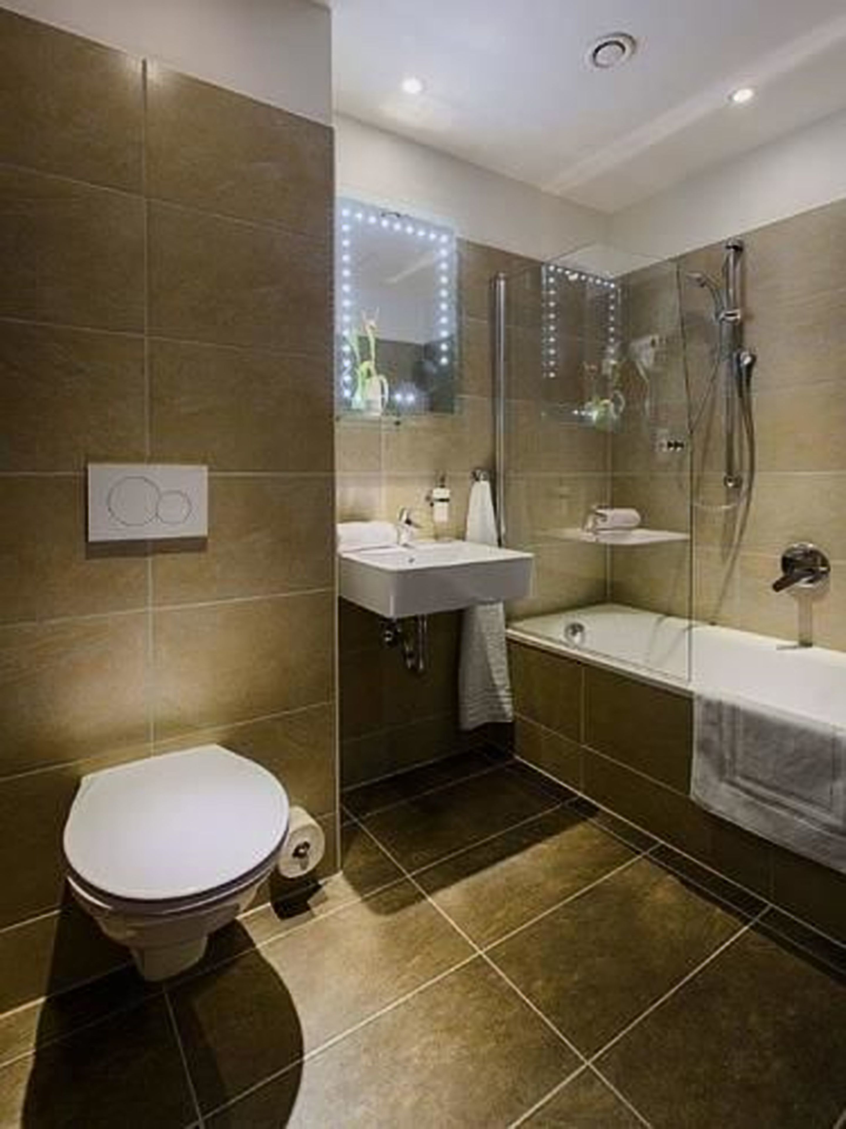 free toiletries, hair dryer, bathrobes, slippers