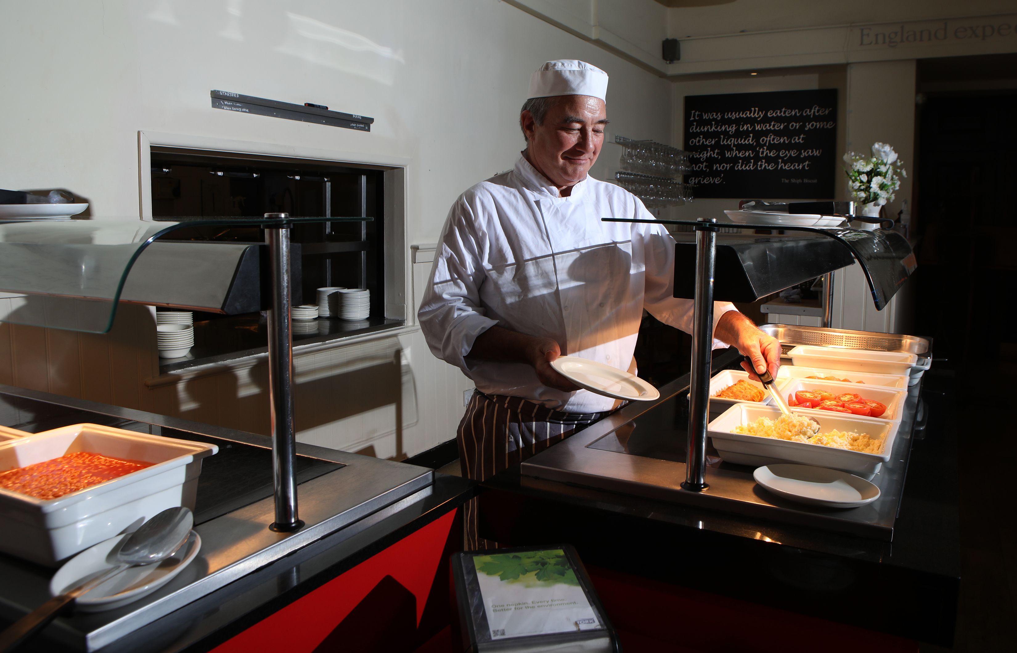 daily buffet breakfast (gbp 12.5 per person)