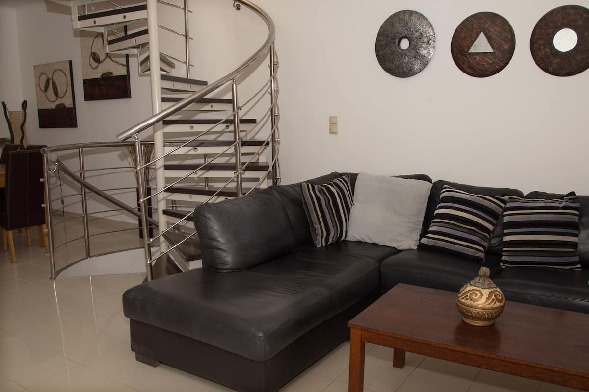 Apartment (Roof Terrace) | Living room | Flat-screen TV, DVD player