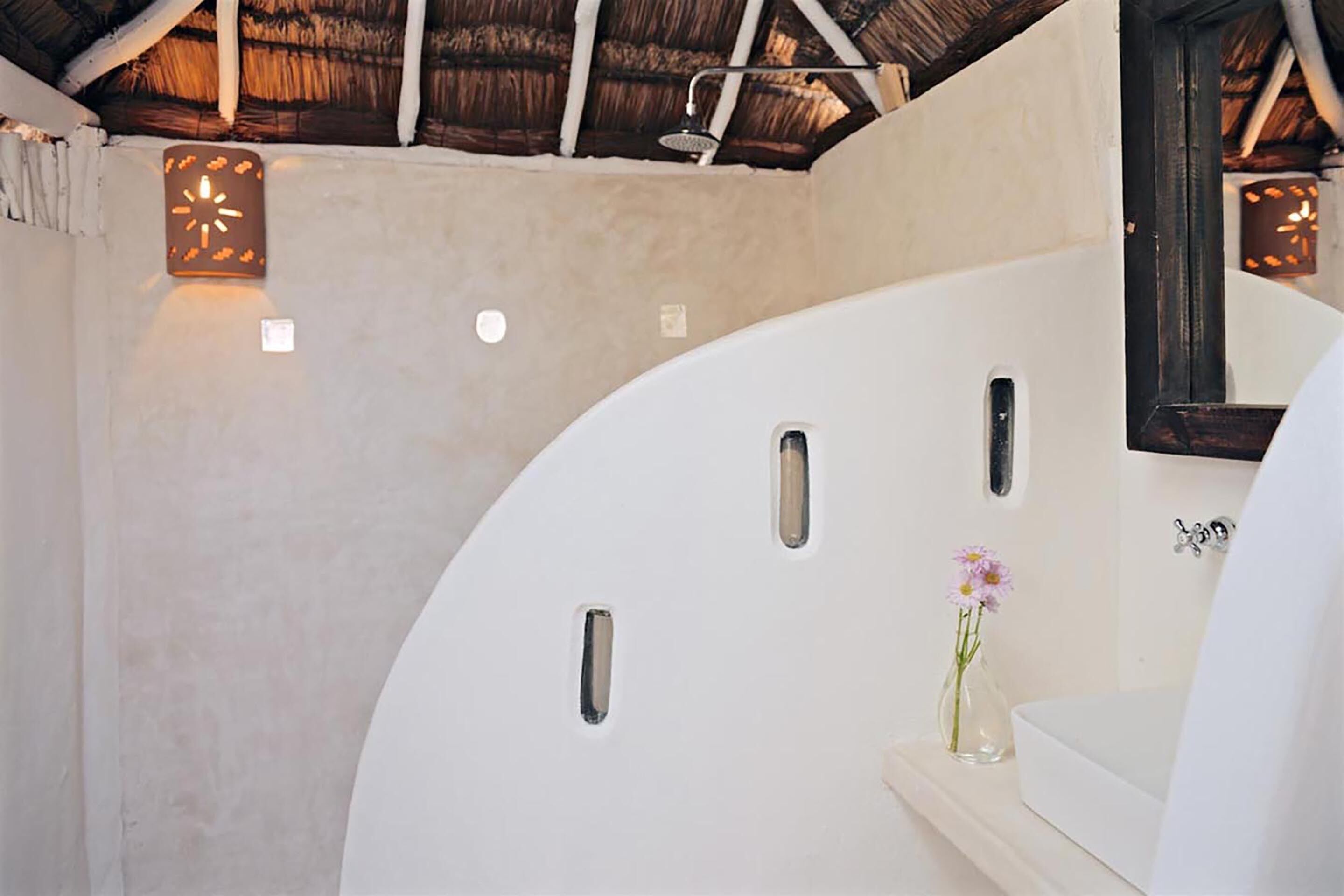 partial ocean view room private bath | bathroom | shower, free toiletries, towels