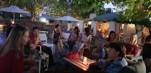 Outdoor banquet area