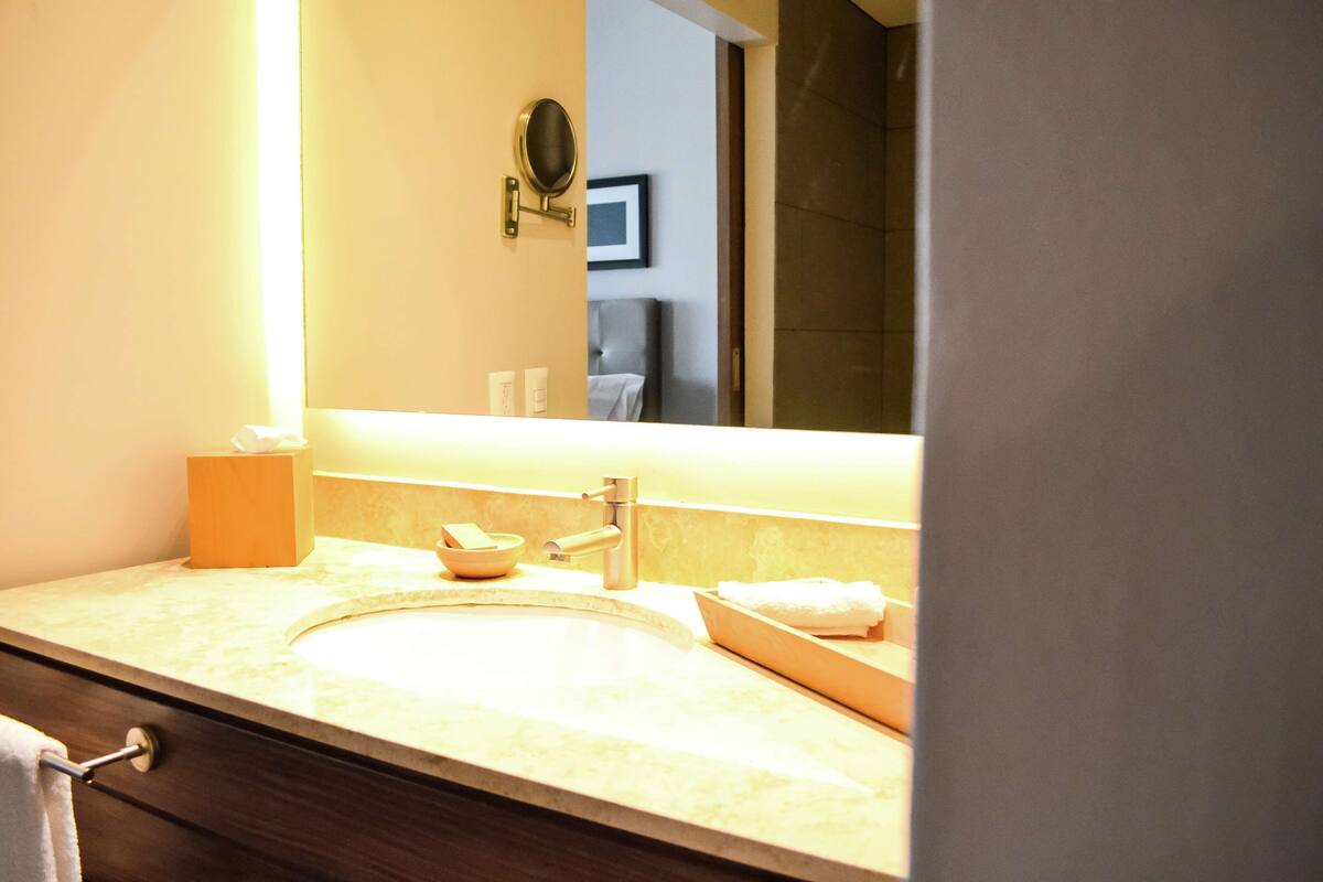 shower, bathrobes, towels