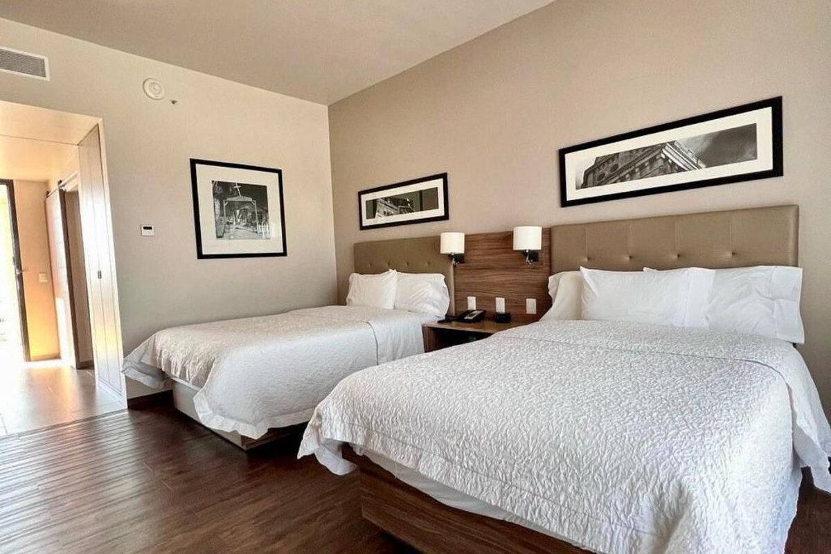 Room, 2 Double Beds, Non Smoking, Refrigerator | In-room safe, desk, laptop workspace, soundproofing