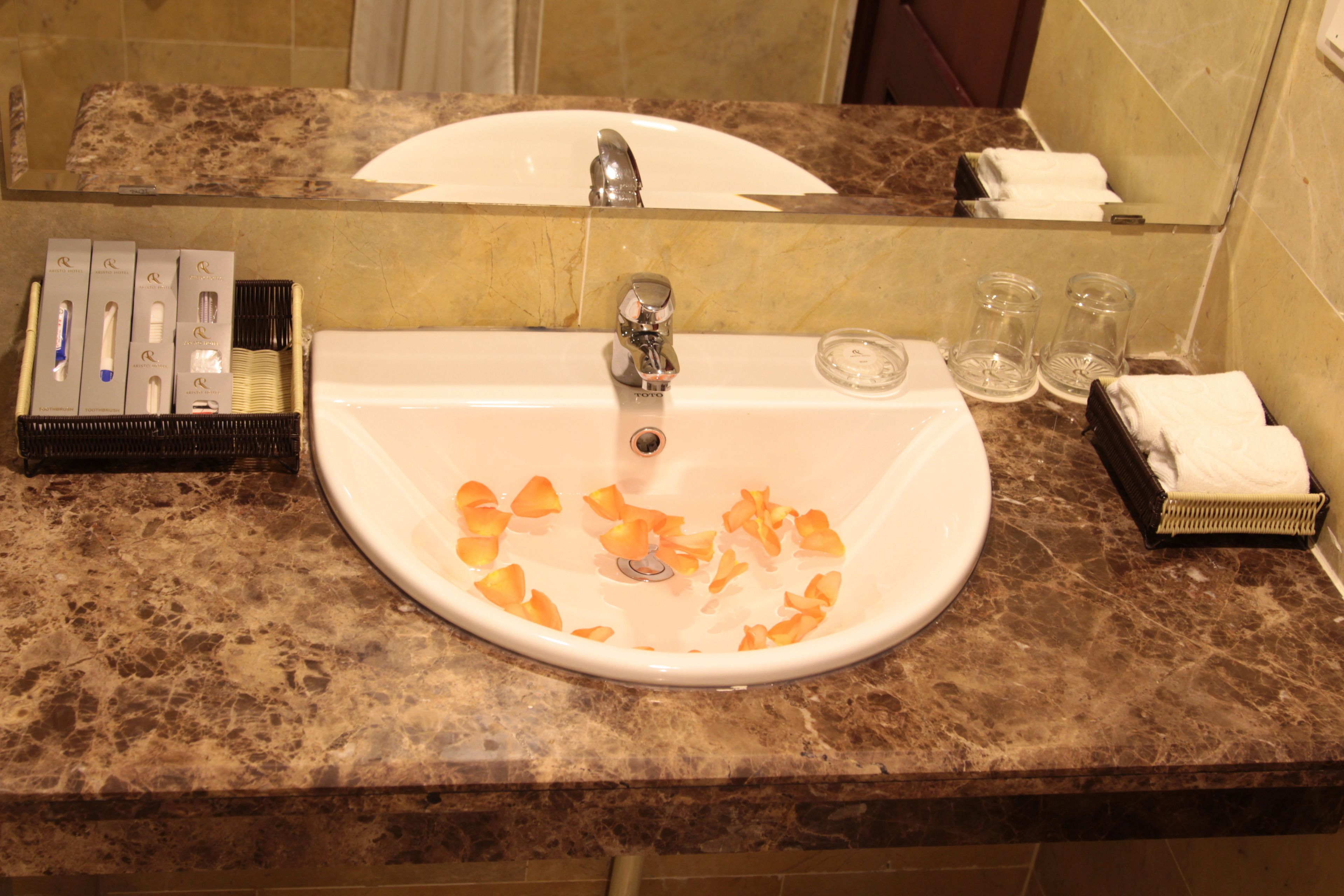 combined shower/bathtub, free toiletries, hair dryer, bathrobes