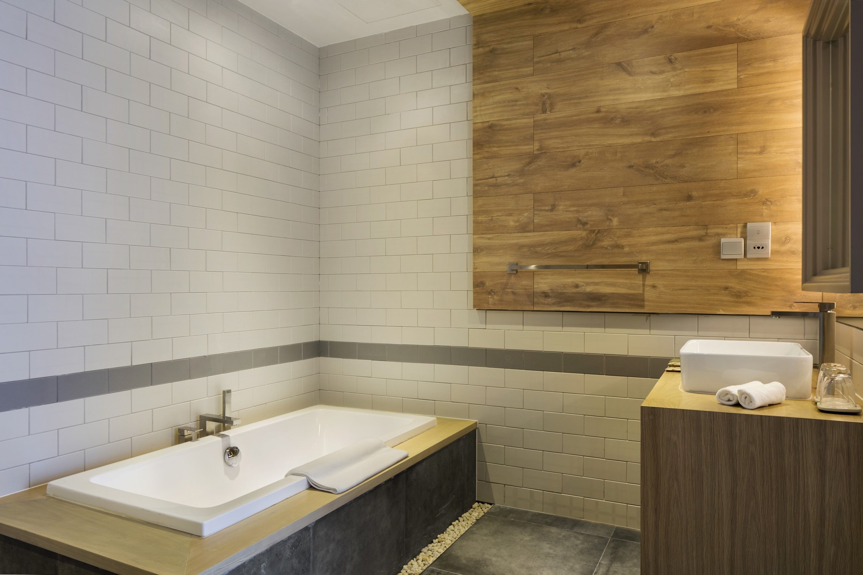 shower, rainfall showerhead, designer toiletries, hair dryer