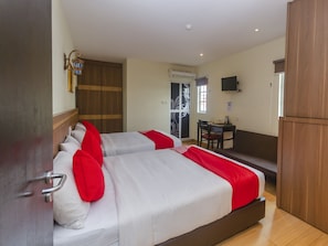 Family Suite, 2 Double Beds | Desk, free WiFi