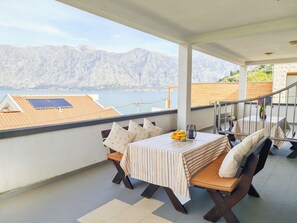 Deluxe Apartment, 2 Bedrooms, Terrace, Sea View | Terrace/patio