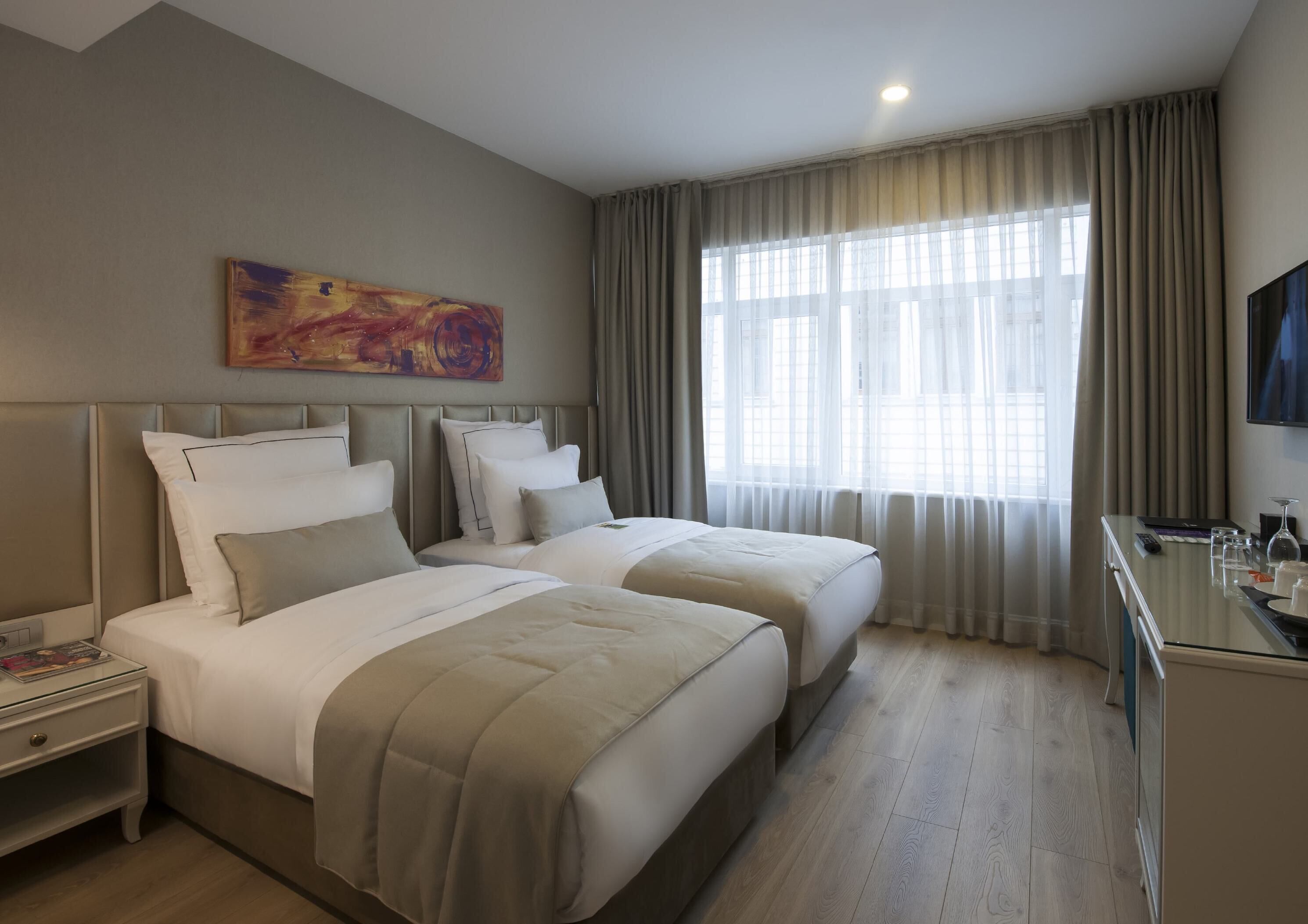 Chambre Deluxe avec lits jumeaux, balcon