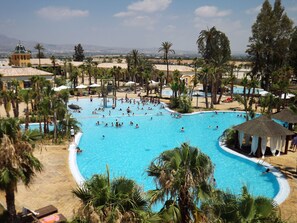 Indoor pool, 3 outdoor pools, pool umbrellas, sun loungers