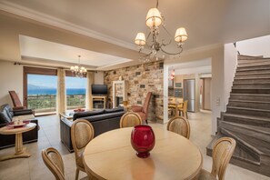Villa, 3 Bedrooms, Private Pool, Sea View | Living area