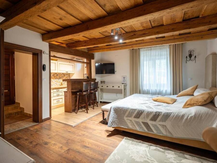 Two Bedroom Apartment (annex building) | Een minibar, een strijkplank/strijkijzer, gratis wifi, beddengoed