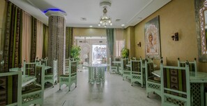 Lunch and dinner served, local cuisine