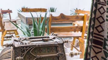 Lunch and dinner served, local cuisine