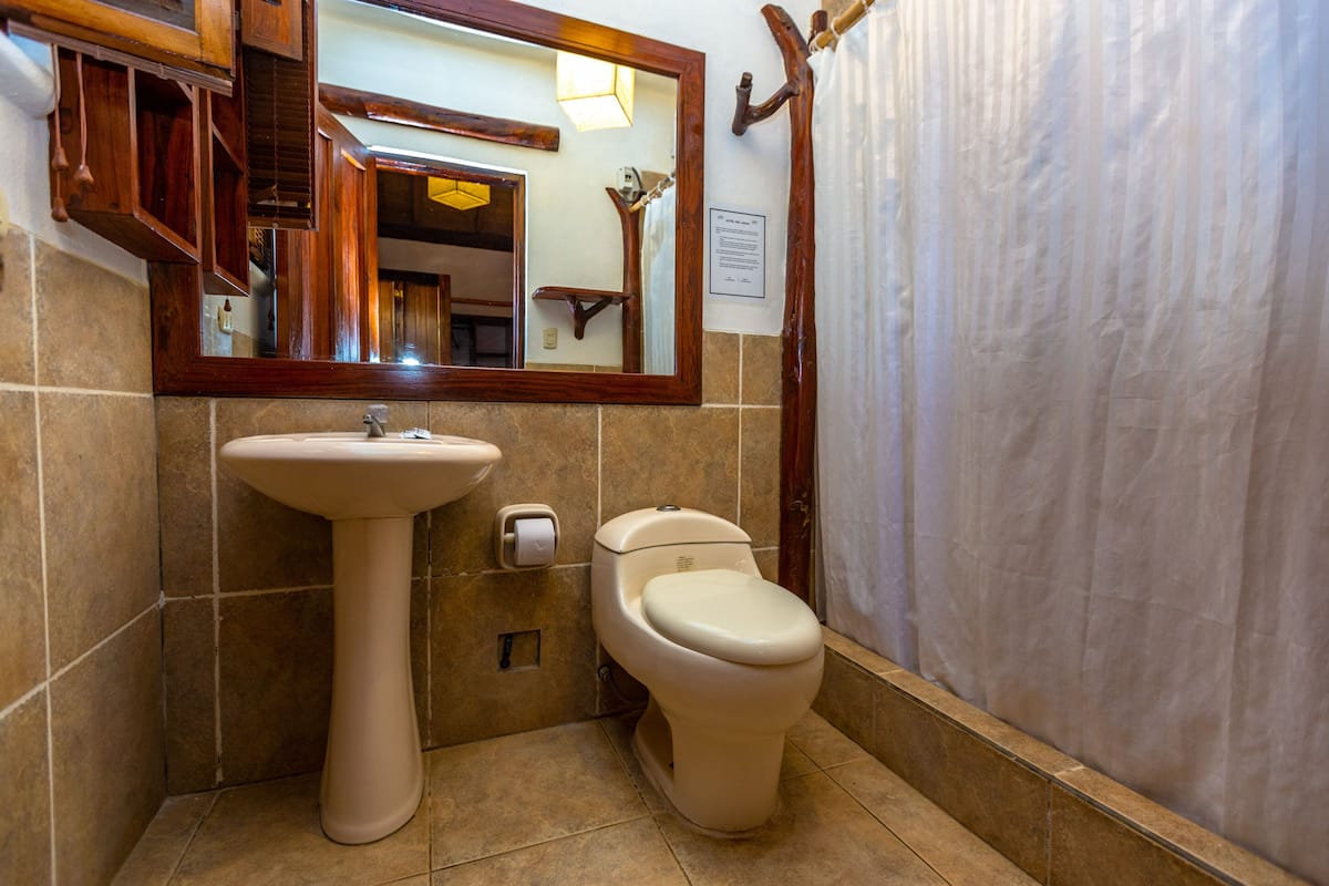 Double Queen Bed, garden view, air condition, tv and frigobar. | Badkamer | Een douche, een haardroger