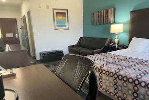In-room safe, desk, laptop workspace, blackout drapes