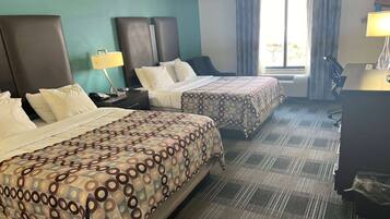 Room, 2 Queen Beds, Non Smoking | In-room safe, desk, laptop workspace, blackout drapes