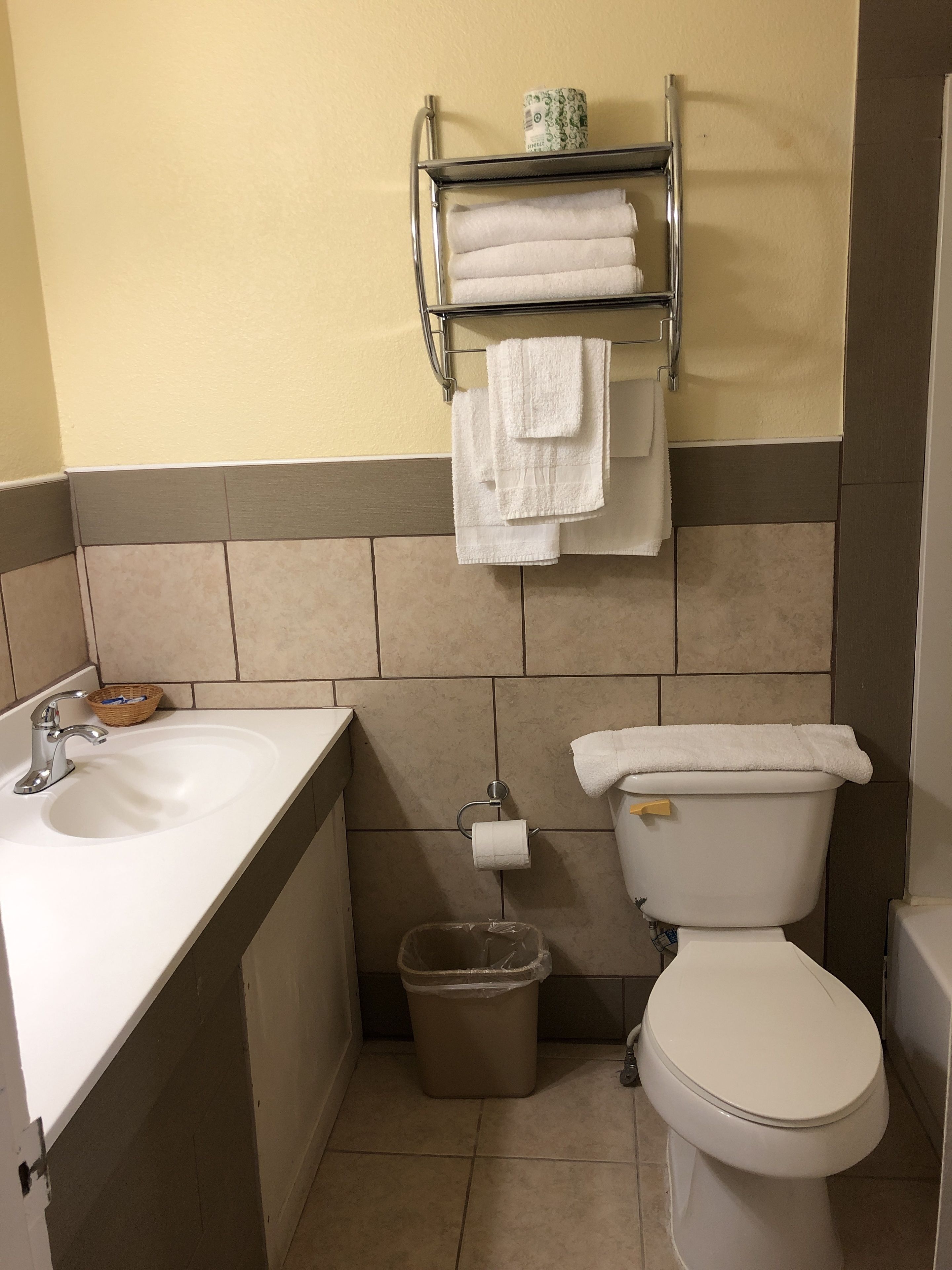 room, multiple beds | bathroom | hair dryer, towels