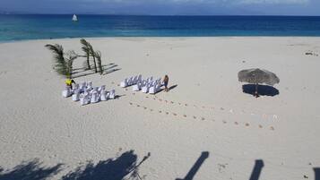 Outdoor wedding area