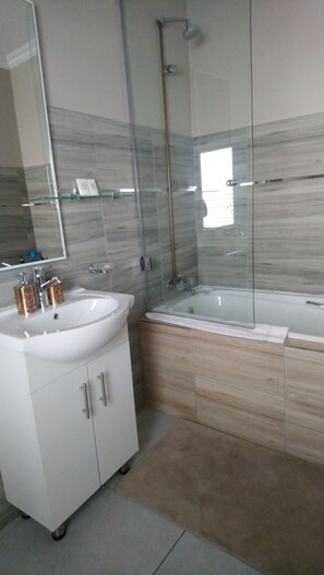 Family Room | Bathroom | Hair dryer, towels