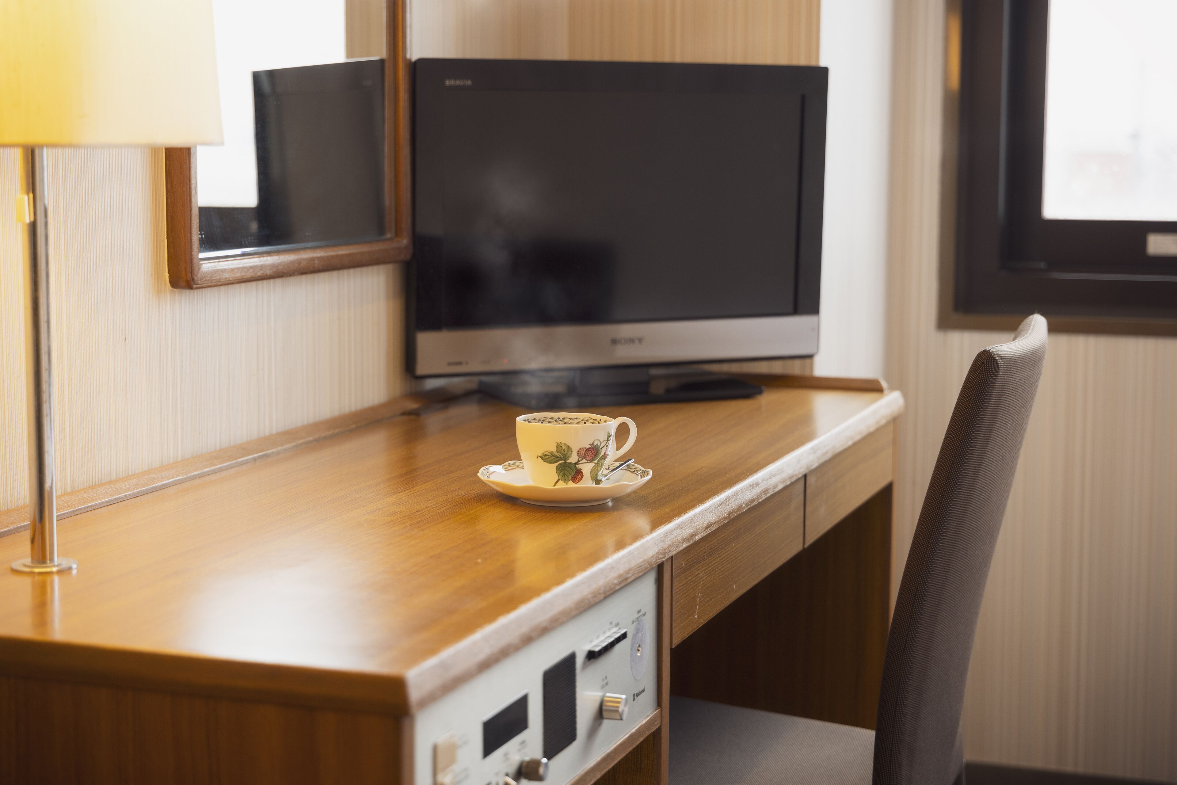 desk, blackout curtains, iron/ironing board, free wifi