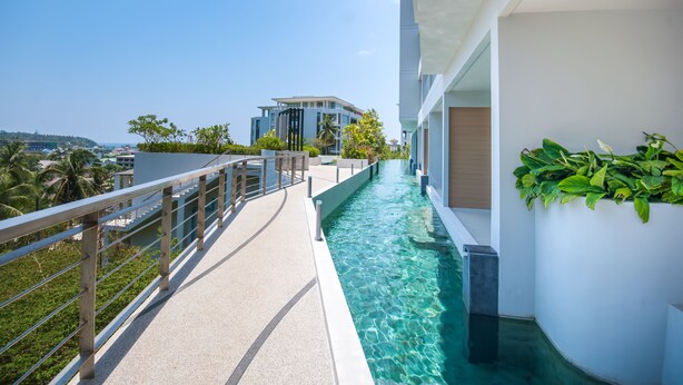 Outdoor pool - Seaview modern Apartment at Karon Hill (Karon)