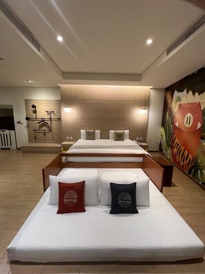 1 غرفة نوم وأغطية فراش متميزة وألحفة محشوة بالريش