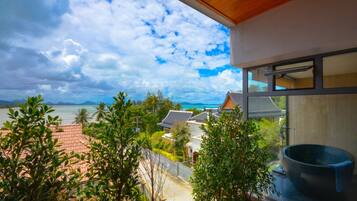 Vue depuis lâhĂ©bergement