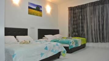 Desk, soundproofing, iron/ironing board (on request), rollaway beds