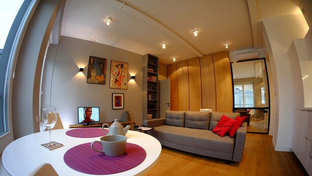 Premier Apartment | Living area | Flat-screen TV - Residence Okólnik Apartments (Warsaw)