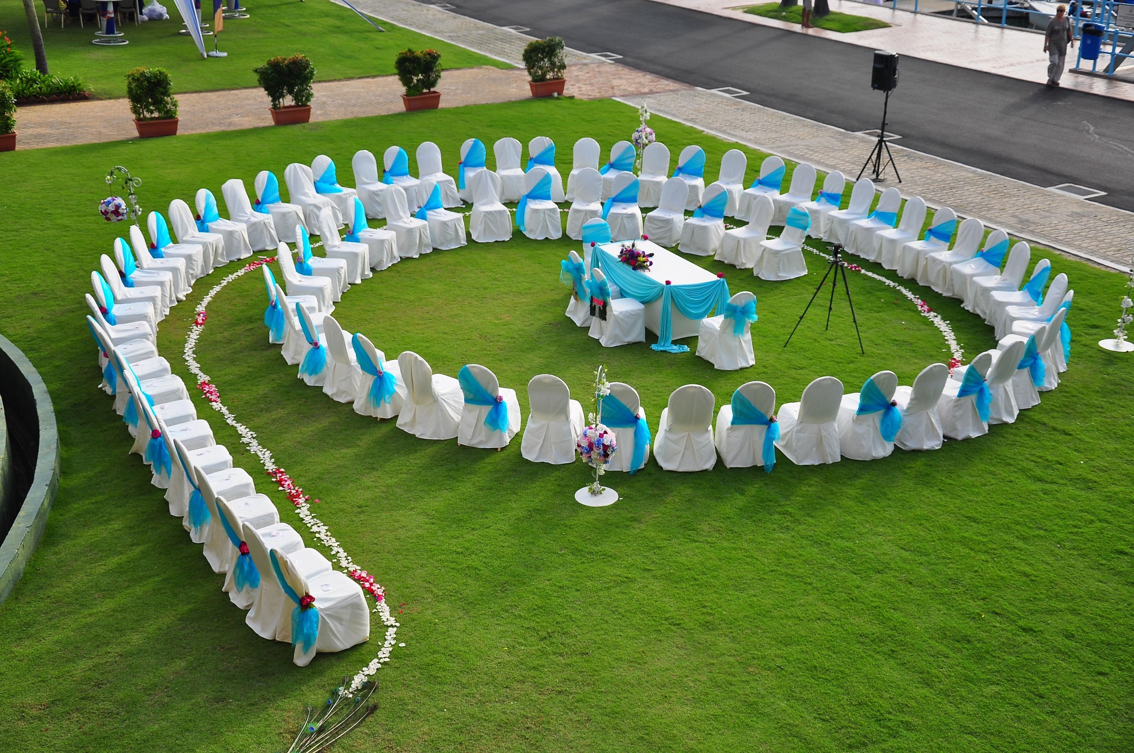 outdoor wedding area